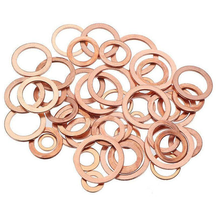 280PCS 12 Sizes Solid Copper Washers Sump Plug Seal Set Assorted Kit with Box AU - Aimall