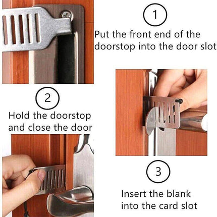 Portable Travel Door Lock Hotel Door Lock Apartment Security Device Door Jammer - Aimall