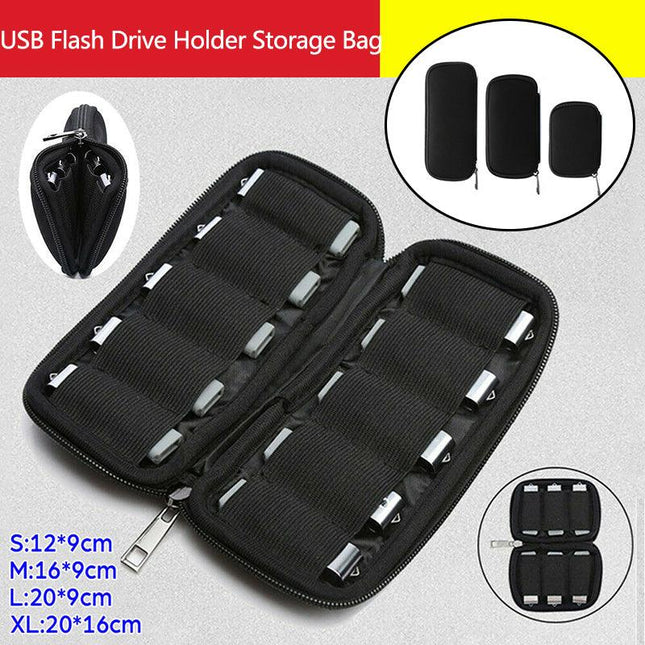 USB Flash Drive Holder Storage Bag Memory Stick U Disk Organizer Protective Case - Aimall