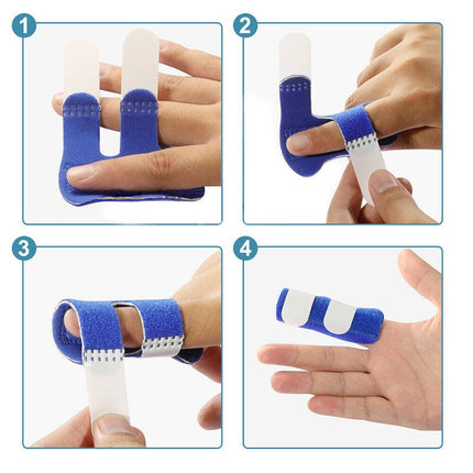 Finger Brace Splint Trigger Support Adjustable Seniors Joint Fix Pain Corrector - Aimall