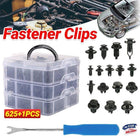 625 PCS Car Body Trim Clips Retainer Bumper Auto Panel Push Plastic Fastener Kit - Aimall
