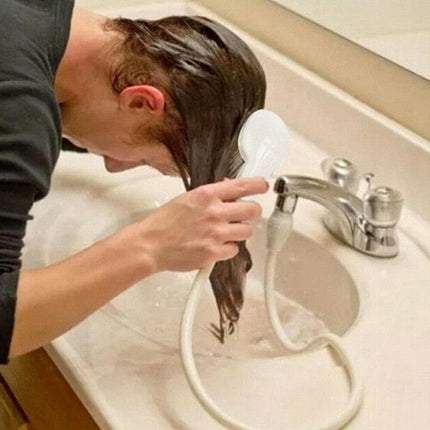 Pet Shower Spray Hose Single Tap Sink Bath Washing Holder Dog Head Attachment - Aimall