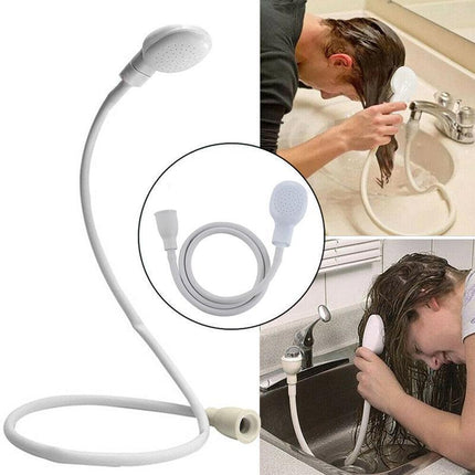 Pet Shower Spray Hose Single Tap Sink Bath Washing Holder Dog Head Attachment - Aimall