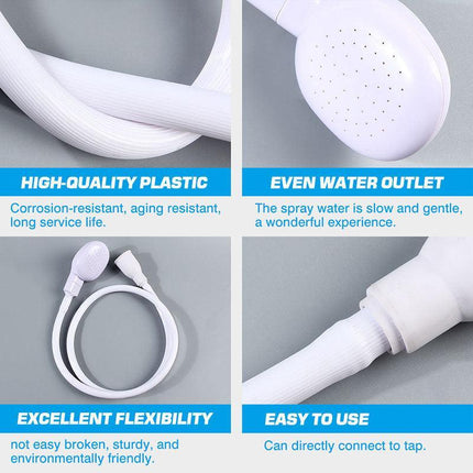 Pet Shower Spray Hose Single Tap Sink Bath Washing Holder Dog Head Attachment - Aimall