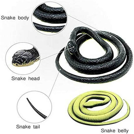 Garden Rubber Snakes Realistic Trick Toy Simulation Snake Whimsy Joke Scary Gift - Aimall