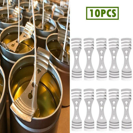 10 Metal Making Candle Wicks Holders Wick Holder Party Centering Center Device - Aimall