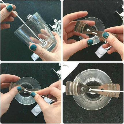 10 Metal Making Candle Wicks Holders Wick Holder Party Centering Center Device - Aimall