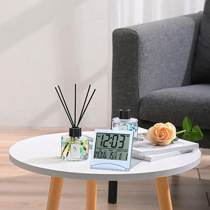 Desk Digital LCD Alarm Clock Arabic Nums Time Calendar Temperature Thermometer - Aimall