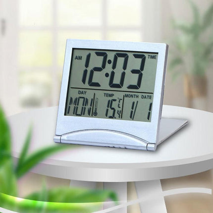 Desk Digital LCD Alarm Clock Arabic Nums Time Calendar Temperature Thermometer - Aimall