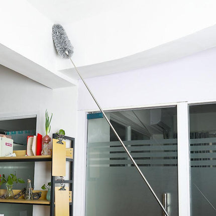 DUSTER EXTENDABLE MICROFIBRE TELESCOPE STAINLES STEAL POLE LONG CLEANING Duster - Aimall