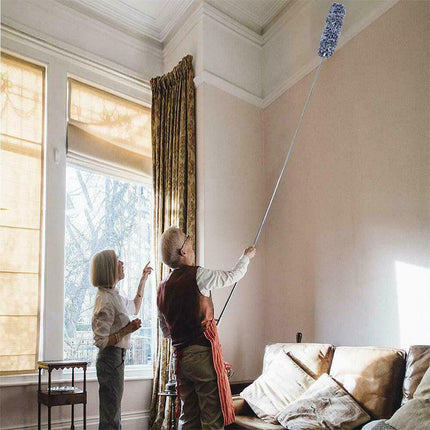DUSTER EXTENDABLE MICROFIBRE TELESCOPE STAINLES STEAL POLE LONG CLEANING Duster - Aimall