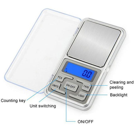 Pocket Mini Digital Kitchen Scales Jewellery Electronic Herbs - 0.01g to 200g AU - Aimall
