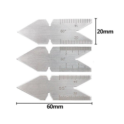 3PCS Centre Fishtail Thread Screw Cutting Cut Gauge Degree Angle Lathe Tool - Aimall