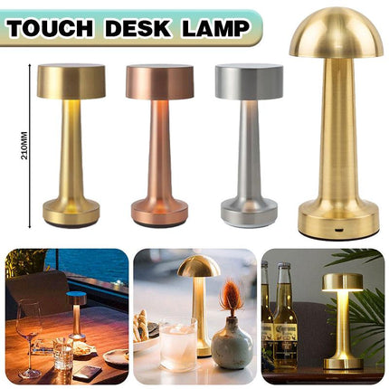 Cordless Touch Desk Lamp LED Rechargeable USB Dimming Table Light For Bar KTV - Aimall