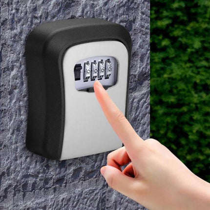 Wall Mounted High Security Steel Storage 4 Digit Key Box With Combination Lock - Aimall