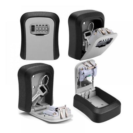 Wall Mounted High Security Steel Storage 4 Digit Key Box With Combination Lock - Aimall