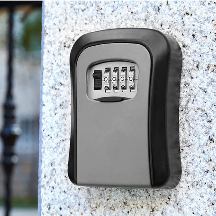 Wall Mounted High Security Steel Storage 4 Digit Key Box With Combination Lock - Aimall