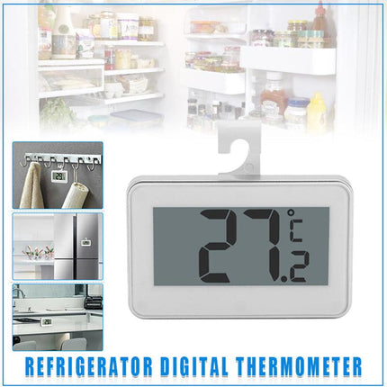 Digital Fridge / Freezer Thermometer -- Waterproof, LCD, Wireless & Hanging Hook - Aimall