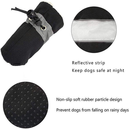 Set Anti Slip Waterproof Protective Dog Shoes Rain Boots Pet Socks Booties 4Pcs - Aimall