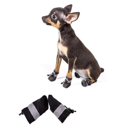 Set Anti Slip Waterproof Protective Dog Shoes Rain Boots Pet Socks Booties 4Pcs - Aimall