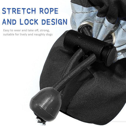 Set Anti Slip Waterproof Protective Dog Shoes Rain Boots Pet Socks Booties 4Pcs - Aimall