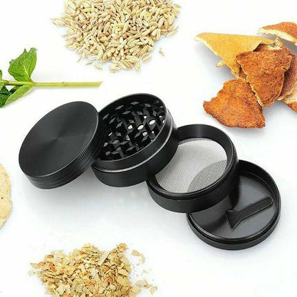 4-Layers Metal Zinc Alloy Herb Tobacco Grinder Hand Muller Smoke Crusher Spice - Aimall