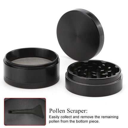 4-Layers Metal Zinc Alloy Herb Tobacco Grinder Hand Muller Smoke Crusher Spice - Aimall