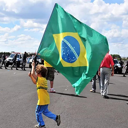 Large Brazilian Brazil Flag Heavy Duty Outdoor 90 X 150 CM - 3ft x 5ft AU Stock - Aimall