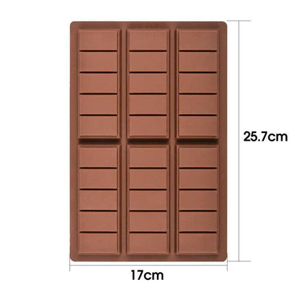 Chocolate Mould Bar Break Apart Choc Block Ice Tray Silicone Cake Bake Cook Mold - Aimall