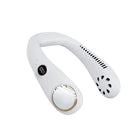 USB Rechargeable Portable Leafless Neck Fan Cooler Dual Effect Cooling Neckband - Aimall