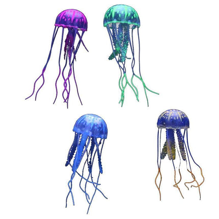 Fish Tank Fluorescent Glowing Beauty Artificial Simulated Jellyfish Ornament - Aimall