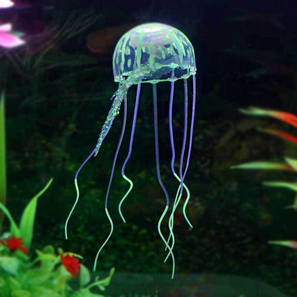 Fish Tank Fluorescent Glowing Beauty Artificial Simulated Jellyfish Ornament - Aimall