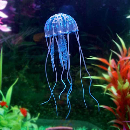 Fish Tank Fluorescent Glowing Beauty Artificial Simulated Jellyfish Ornament - Aimall