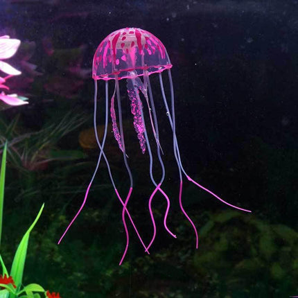 Fish Tank Fluorescent Glowing Beauty Artificial Simulated Jellyfish Ornament - Aimall