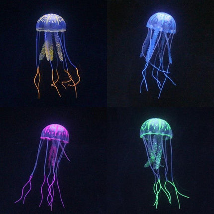 Fish Tank Fluorescent Glowing Beauty Artificial Simulated Jellyfish Ornament - Aimall