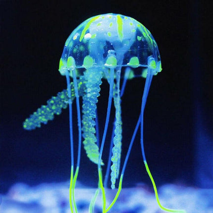 Fish Tank Fluorescent Glowing Beauty Artificial Simulated Jellyfish Ornament - Aimall