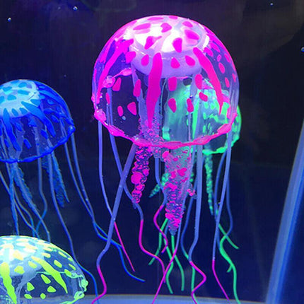 Fish Tank Fluorescent Glowing Beauty Artificial Simulated Jellyfish Ornament - Aimall