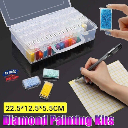 New 64 Grid Diamond Painting Storage Box Art Nail Bead Accessories Case Kit - Aimall