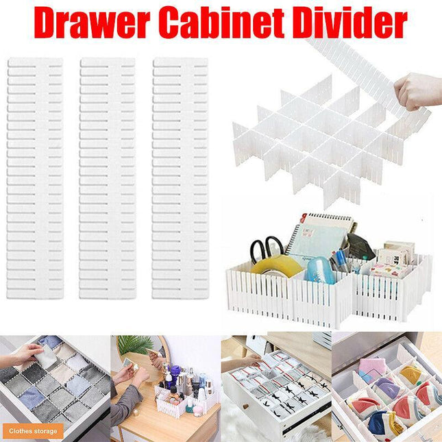 24X Adjustable Clapboard Drawer Cabinet Divider Partition DIY Storage Organiser - Aimall