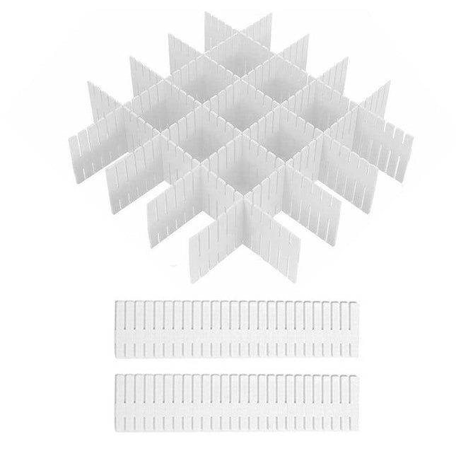 24X Adjustable Clapboard Drawer Cabinet Divider Partition DIY Storage Organiser - Aimall