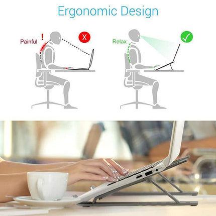 Laptop Stand Notebook Foldable Adjustable Table Portable Lazy Computer Desk AU - Aimall