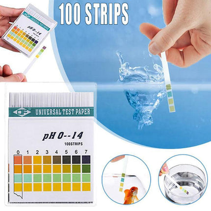 100PCS Test Strips pH 0-14 Alkaline Acid Urine Saliva Litmus Paper Kit Sticks AU - Aimall