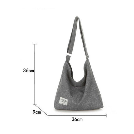 Womens Large Canvas Handbag Ladies Travel Messenger Shoulder Bag Hobo Tote Purse - Aimall