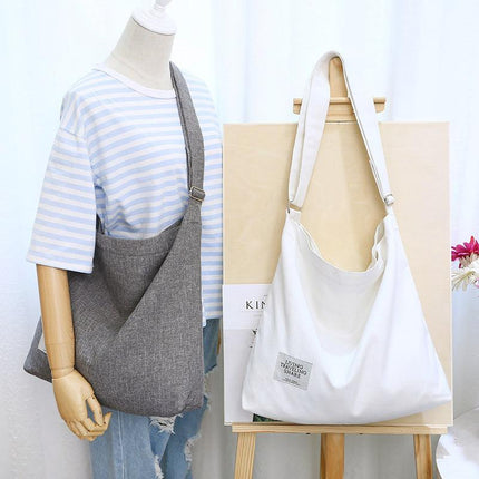 Womens Large Canvas Handbag Ladies Travel Messenger Shoulder Bag Hobo Tote Purse - Aimall