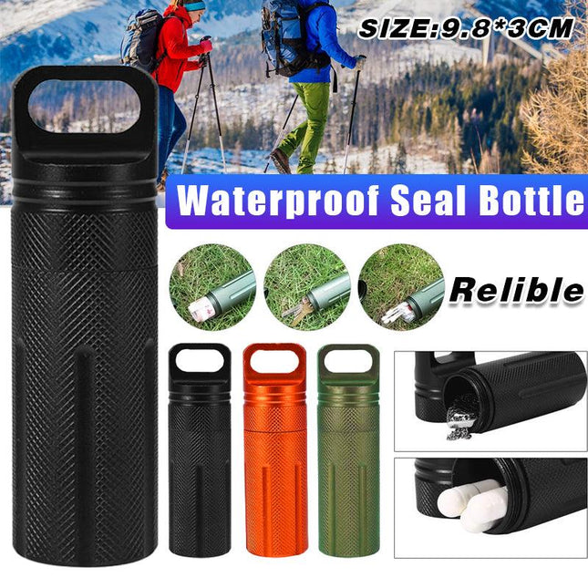 New 1PC EDC Survival Kit Waterproof Seal Bottle Capsule Storage Container Tool - Aimall