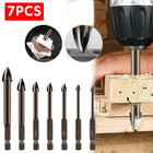 7PCS Efficient Universal Drilling Tool Multifunctional Cross Alloy Drill Bit AU - Aimall