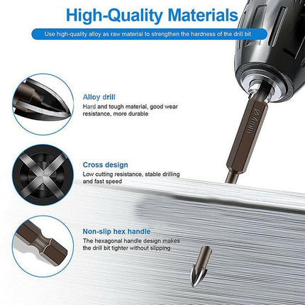 7PCS Efficient Universal Drilling Tool Multifunctional Cross Alloy Drill Bit AU - Aimall