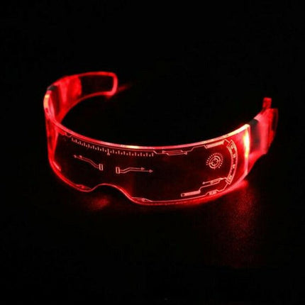 Luminous Glasses LED Light Up Visor Eyeglasses for Costume Neon DJ New Year AU - Aimall