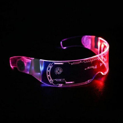 Luminous Glasses LED Light Up Visor Eyeglasses for Costume Neon DJ New Year AU - Aimall