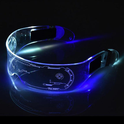 Luminous Glasses LED Light Up Visor Eyeglasses for Costume Neon DJ New Year AU - Aimall